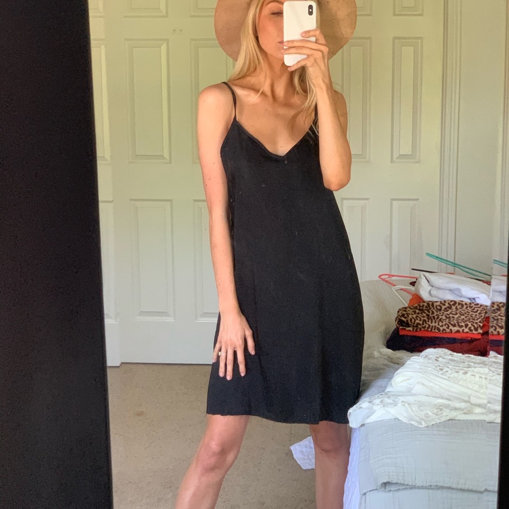 Satin like slip mini dress - Picture 6 of 7
